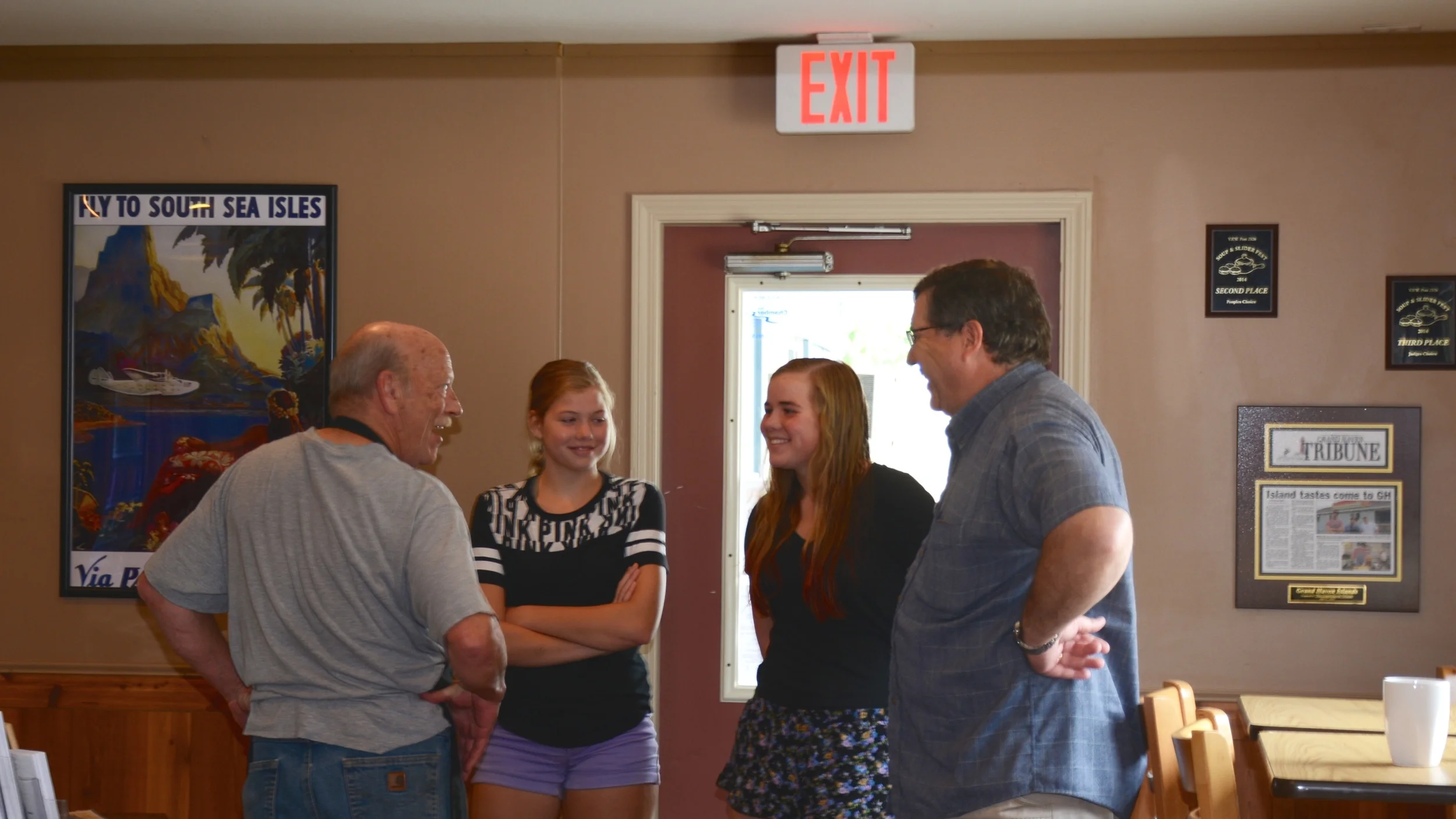 Dr. Thornley, along with his girls and owner, Bob Latour.