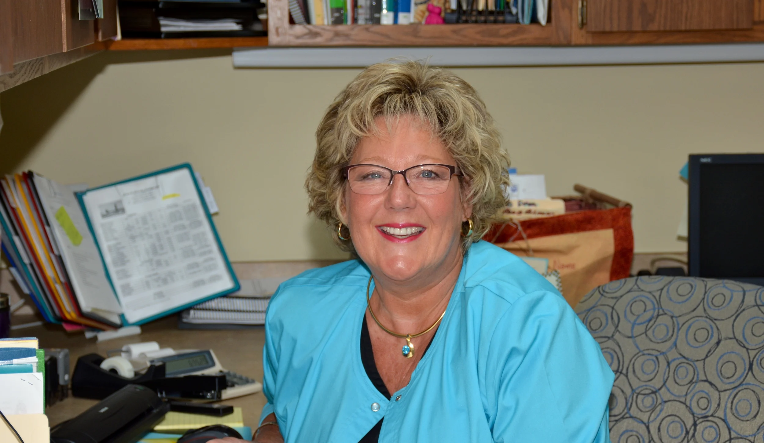 Meet Tina, our Office Manager. If you aren't aware, this lovely lady keeps our office operating smoothly. She handles everything from finances, to the tough insurance issues you may have. Plus, she provides the office with an incredible voice of reason, superb guidance, as well as her gifted computer skills. She is one of a kind!