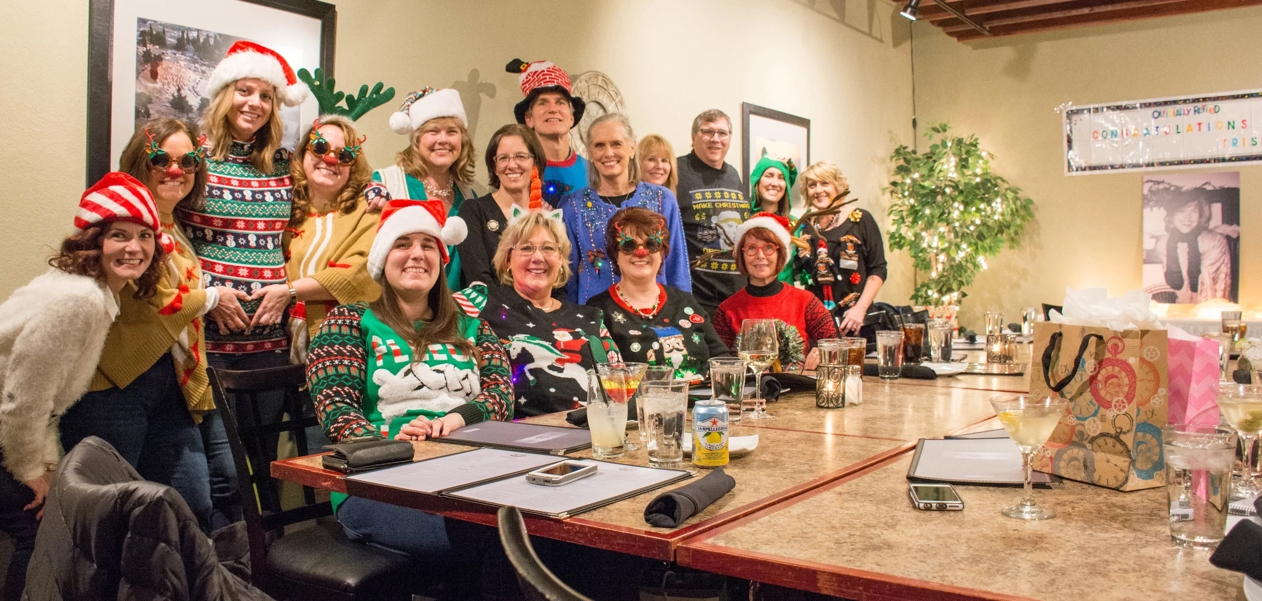 Christmas dinner and retirement celebration for Trish Hamman - Two Tony’s, Spring Lake, MI