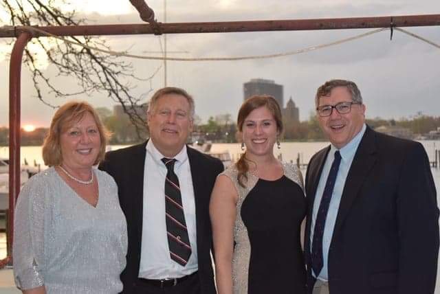 Kelly pictured along with her proud parents, Alice & Tom, as well as, Dennis Thornley
