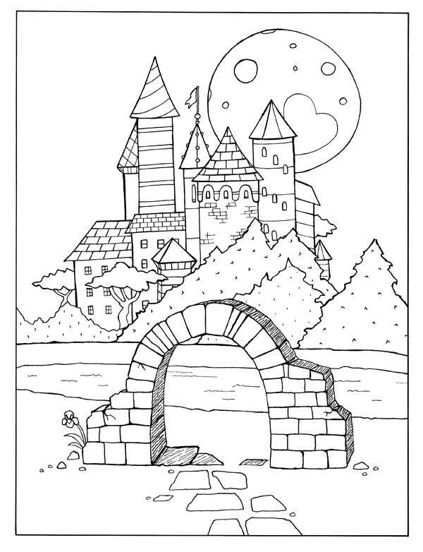 Stone Ruins with City