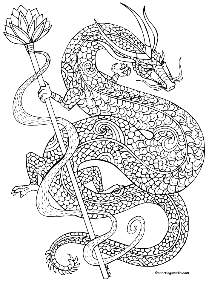 Fantasy and RPG Coloring Sheets — Short Leg Studio
