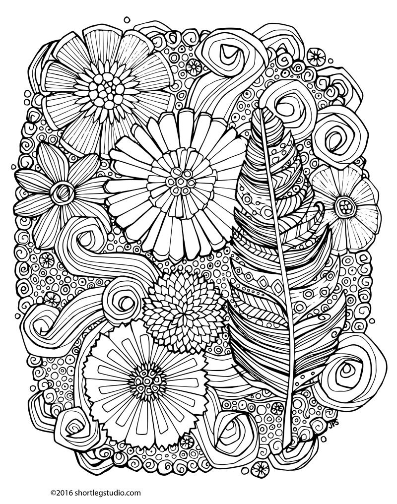 Meditative Coloring Sheets — Short Leg Studio