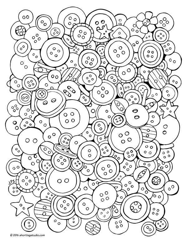 Funk Button Coloring Sheet