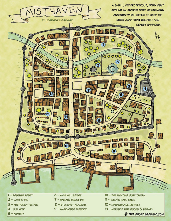 Misthaven Town Map 