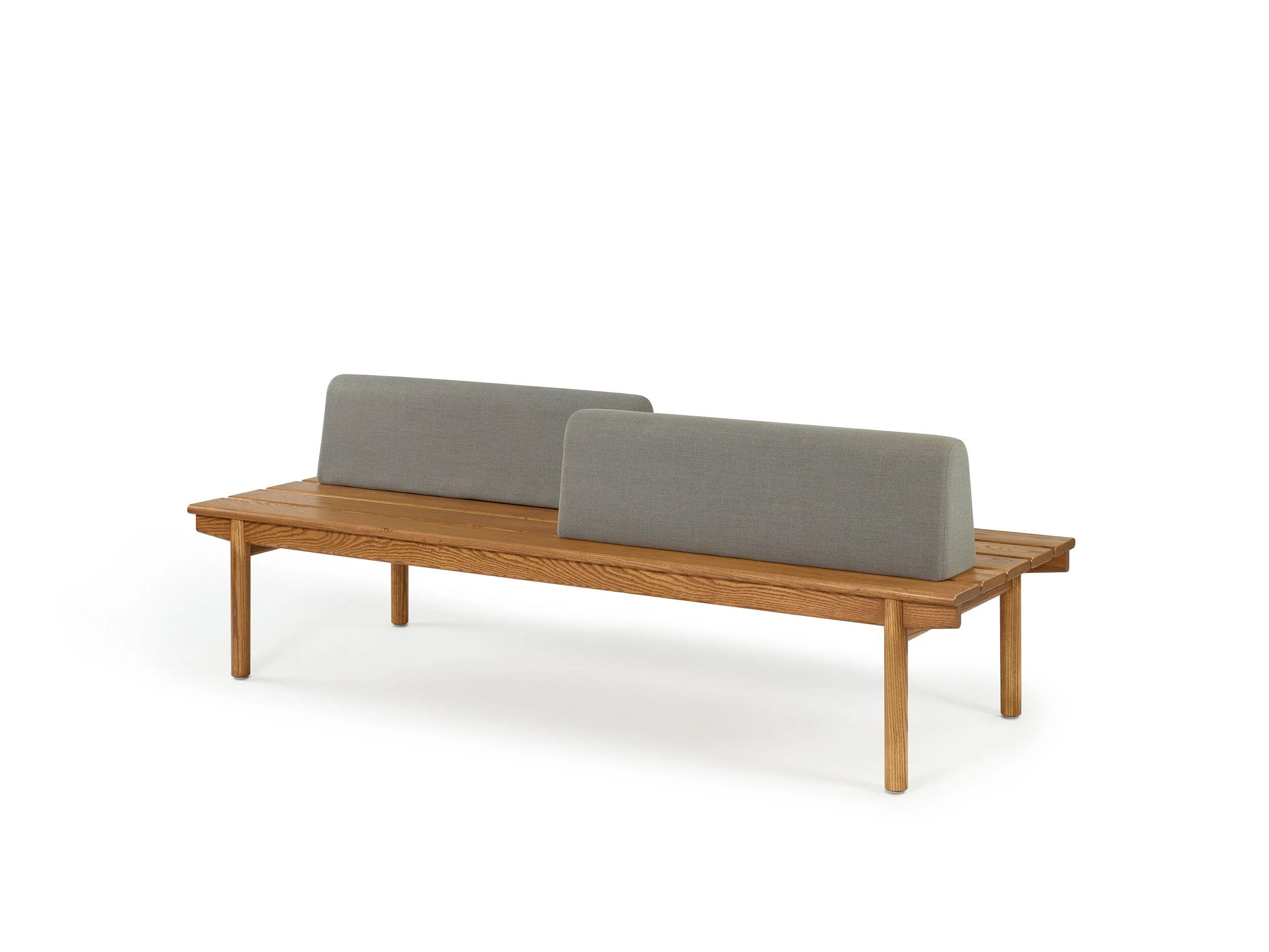 Maru Five Slat Bench - Oak over Ash, Bolsters_hi-res.jpg