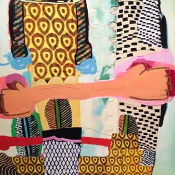 Empty Gesture mixed media on panel, 24" x 24"