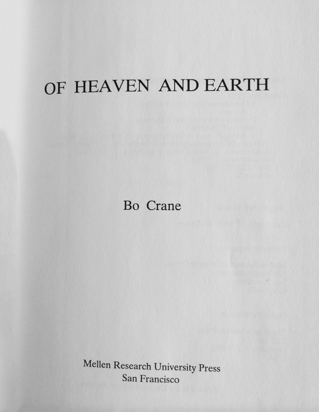 Of Heaven and Earth