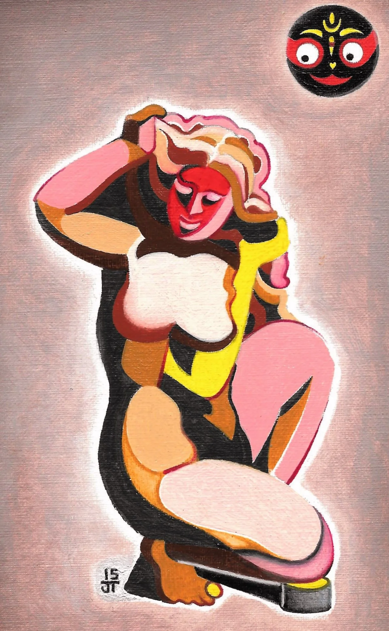 "Aphrodite Dressing Her Hair" Tripoli, 2015, oil on canvas. You pulled up the root and Nothing was there A glimpse, a flicker Periphery whispered Settled on Your name