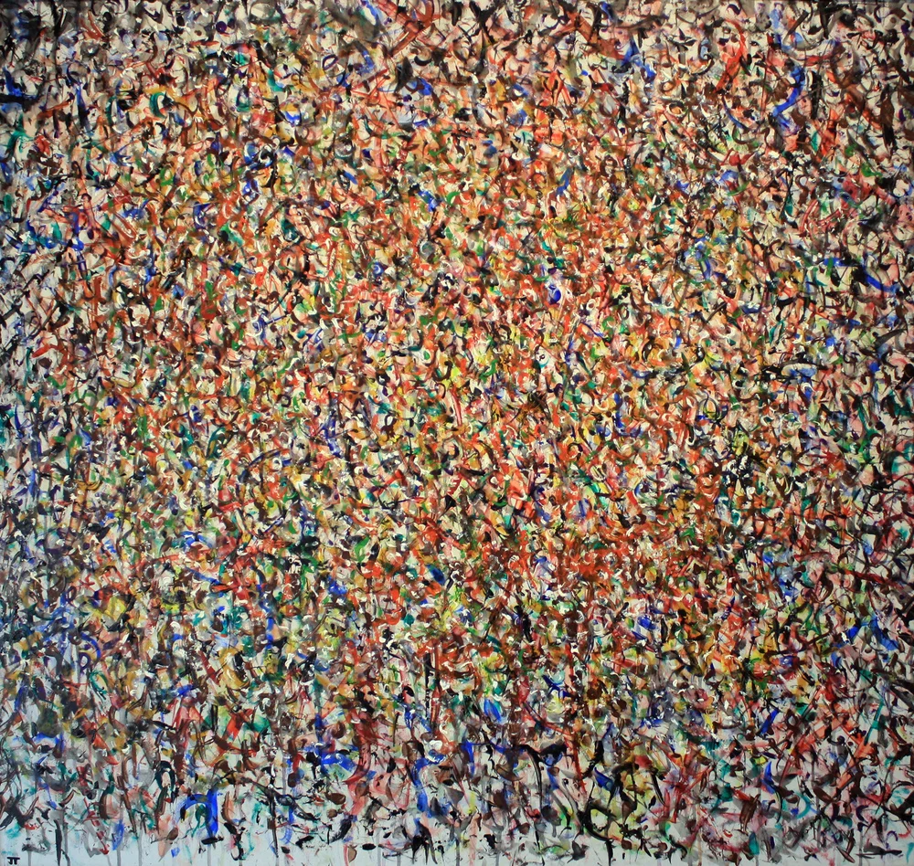 “Snake's on a Brane” Tripoli, 2012, acrylic on panel; private collection.