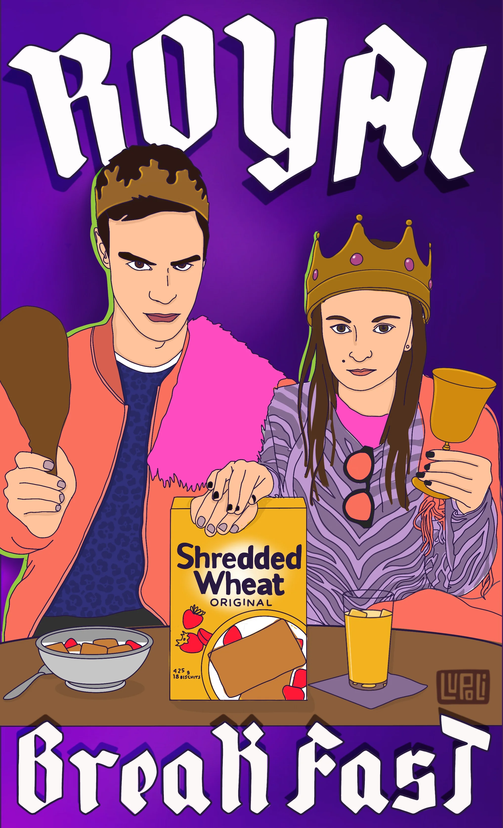 “Royal Breakfast” Lupoli Collective, 2019, digital - contribution to “Shredded Wheat” zine by Bread Nugent