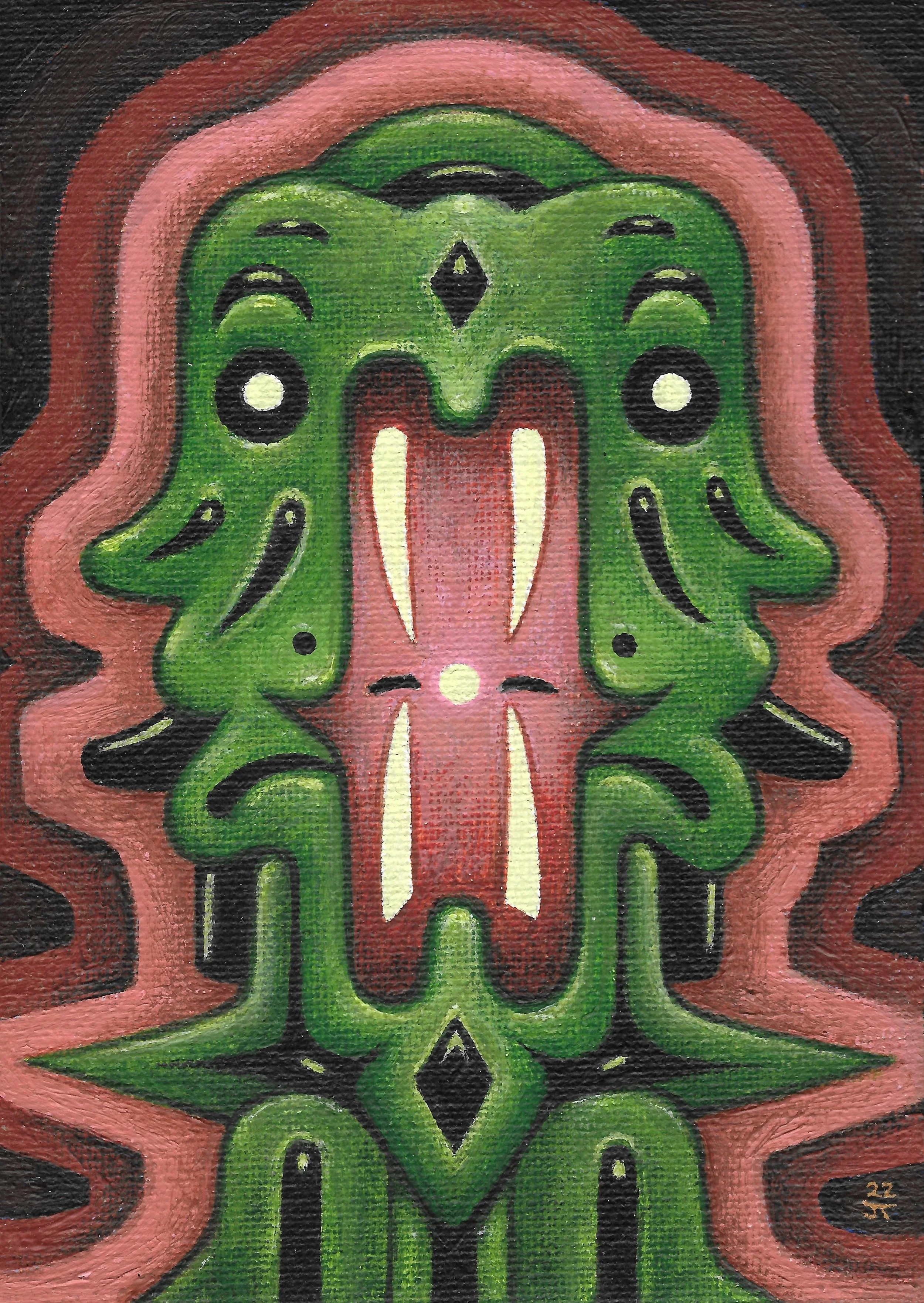 "Naga" Tripoli, 2022, acrylic on canvas - $please inquire