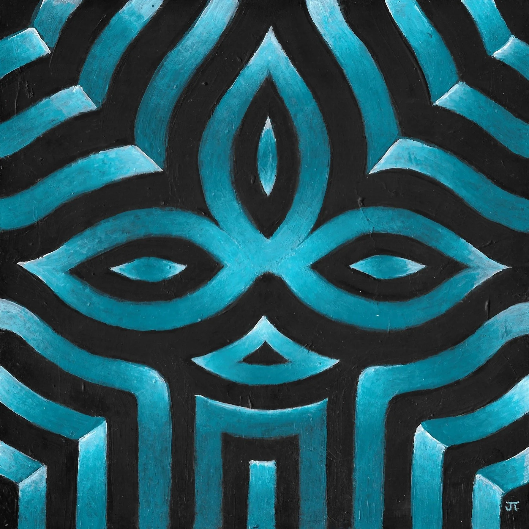 “Solipsist” Tripoli, 2023, acrylic on panel; $please inquire.