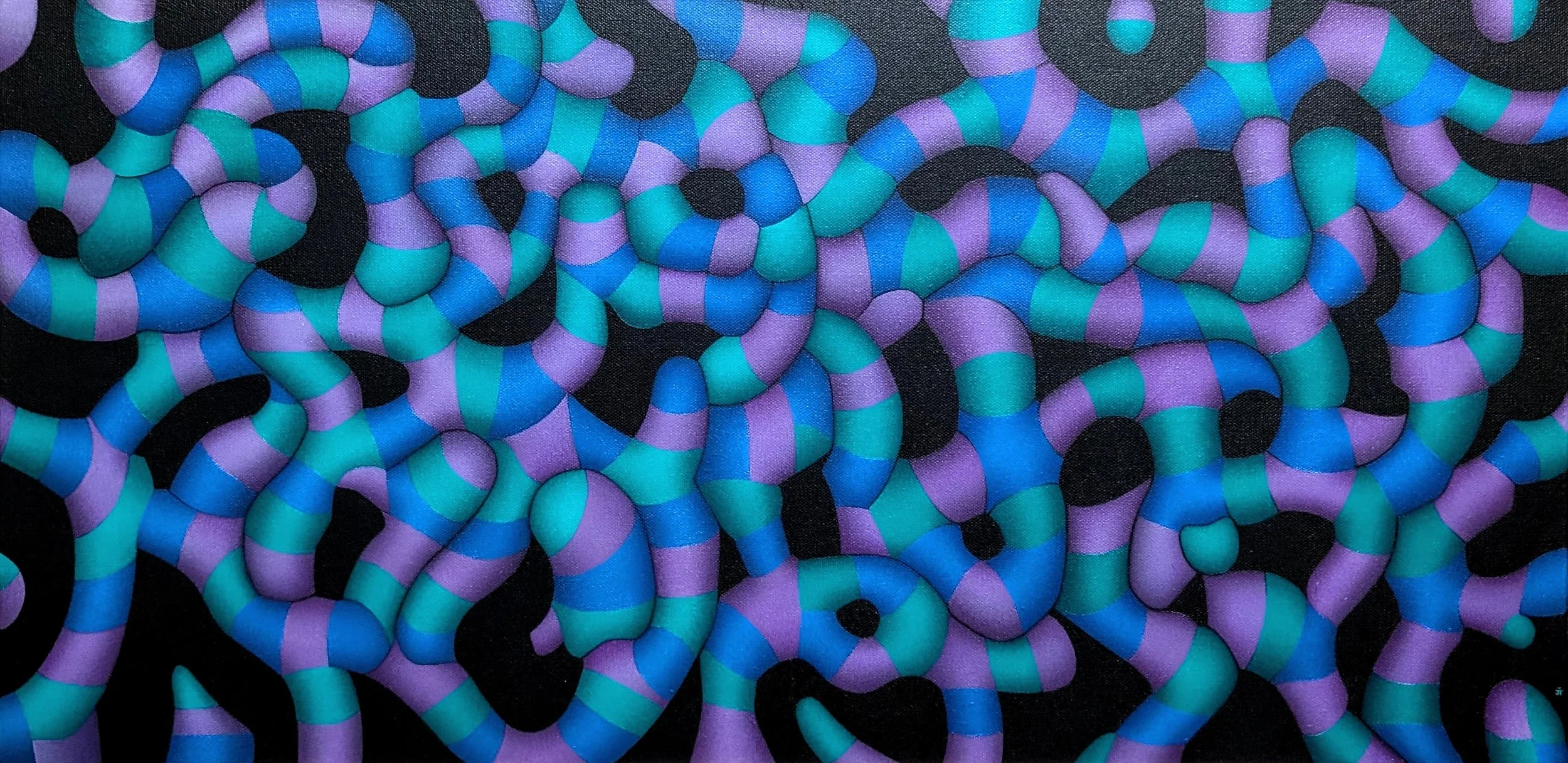 "Benthosian Dancers" 2026, oil on canvas; $please inquire