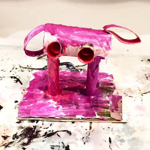 Elephant eating burgers by Zoe Inspired by Marcel Duchamp