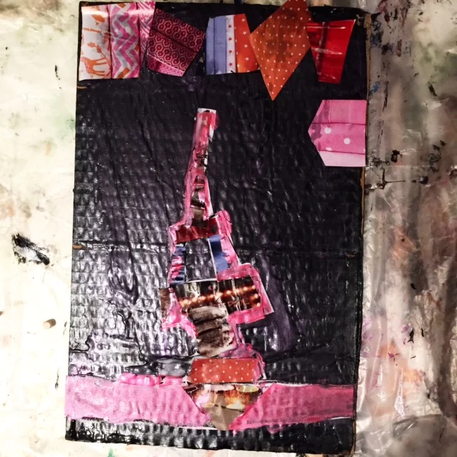 Floating on pink water by Hanna Inspired by the Empire state building
