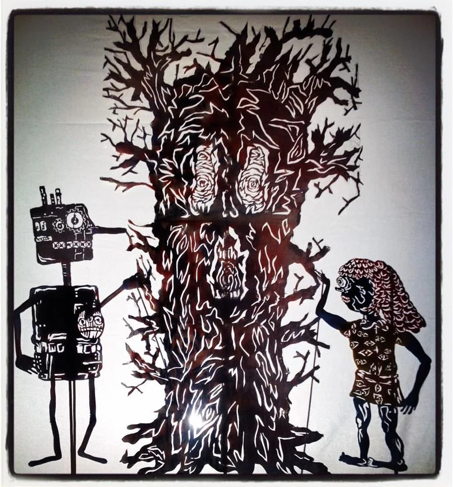 THE DEATH OF THE LAST TREE - ONE DAY ONLY - LIVE PERFORMANCE Shadow Puppet artist Tom Carey of Rusty Nail Studio performs The Death of the Last Tree featuring our original score October 8, 2016 2pm and 8pm at Carrie Morris Arts Production Special thanks to Puffin Foundation Ltd .