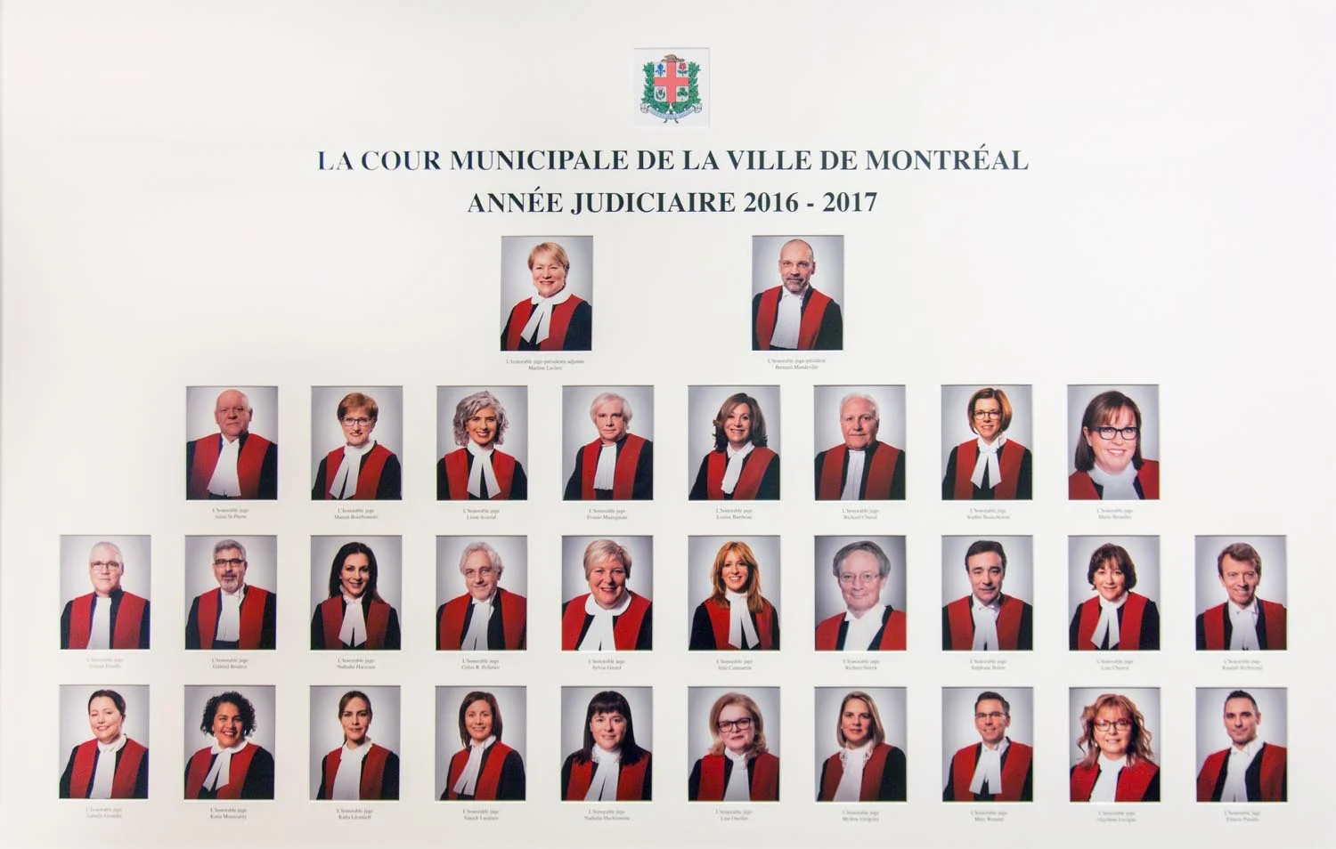 Les juges de la Cour Municipale de Montréal