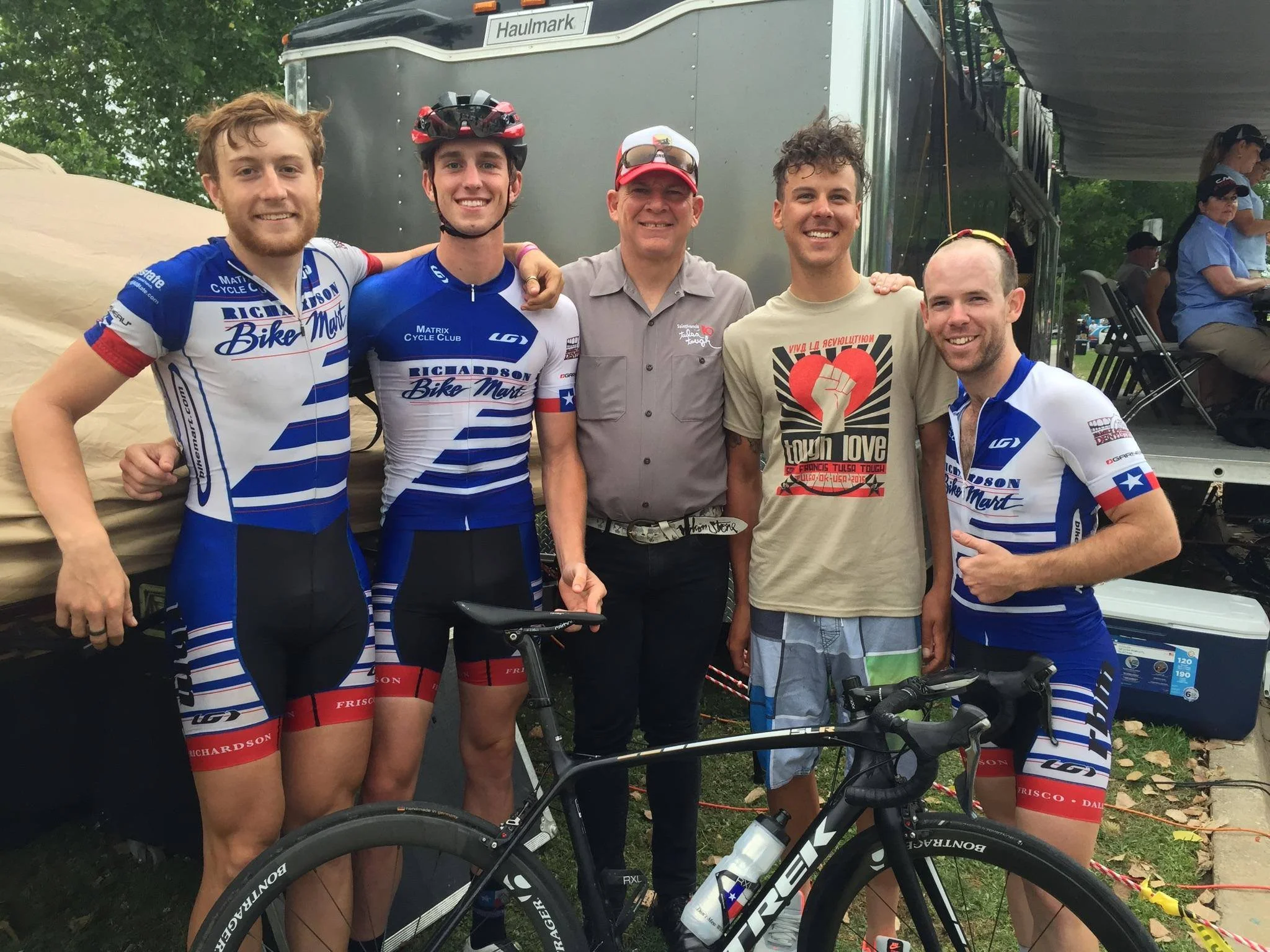 How many time does Bob Roll come watch you race?!