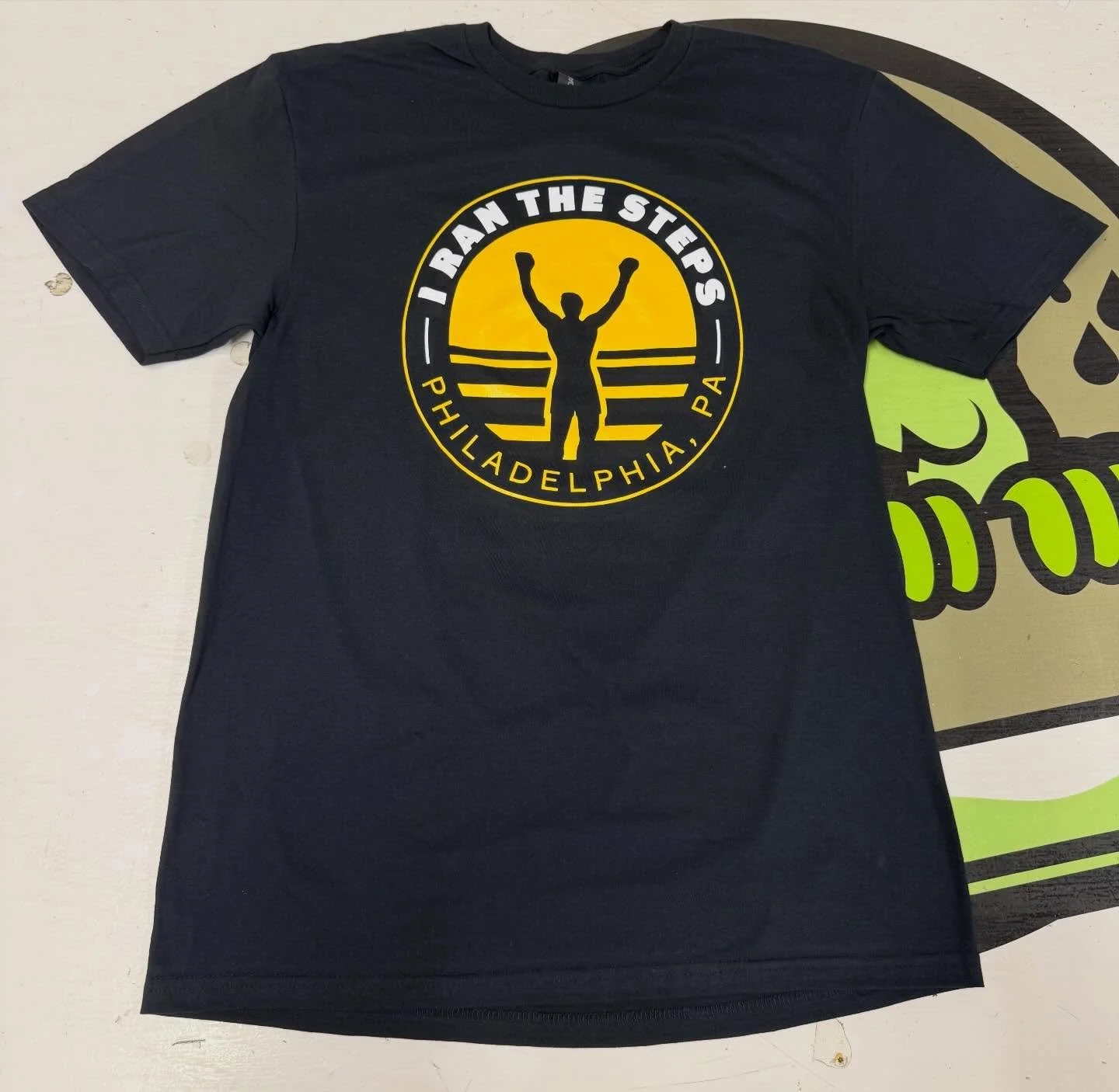 Big thanks to the Philadelphia visitor center for letting us print for them.
Next time you are in Philly go run the steps.

www.mlscreenprinting.com