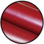 Close-up of pearlsheen red latex