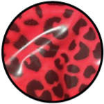 Close-up of vibrant magenta leopard latex