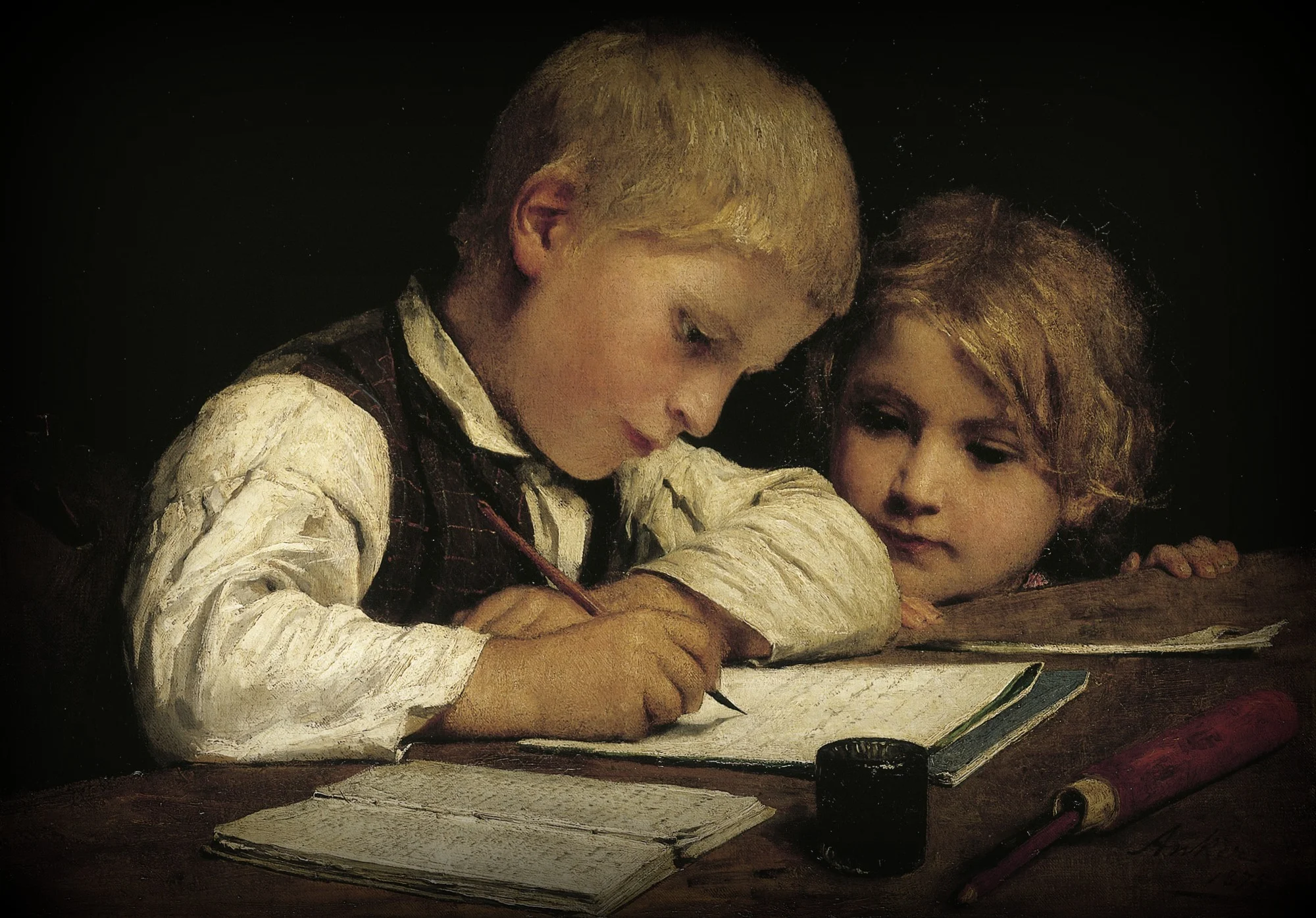 Writing out the old year, writing in the new