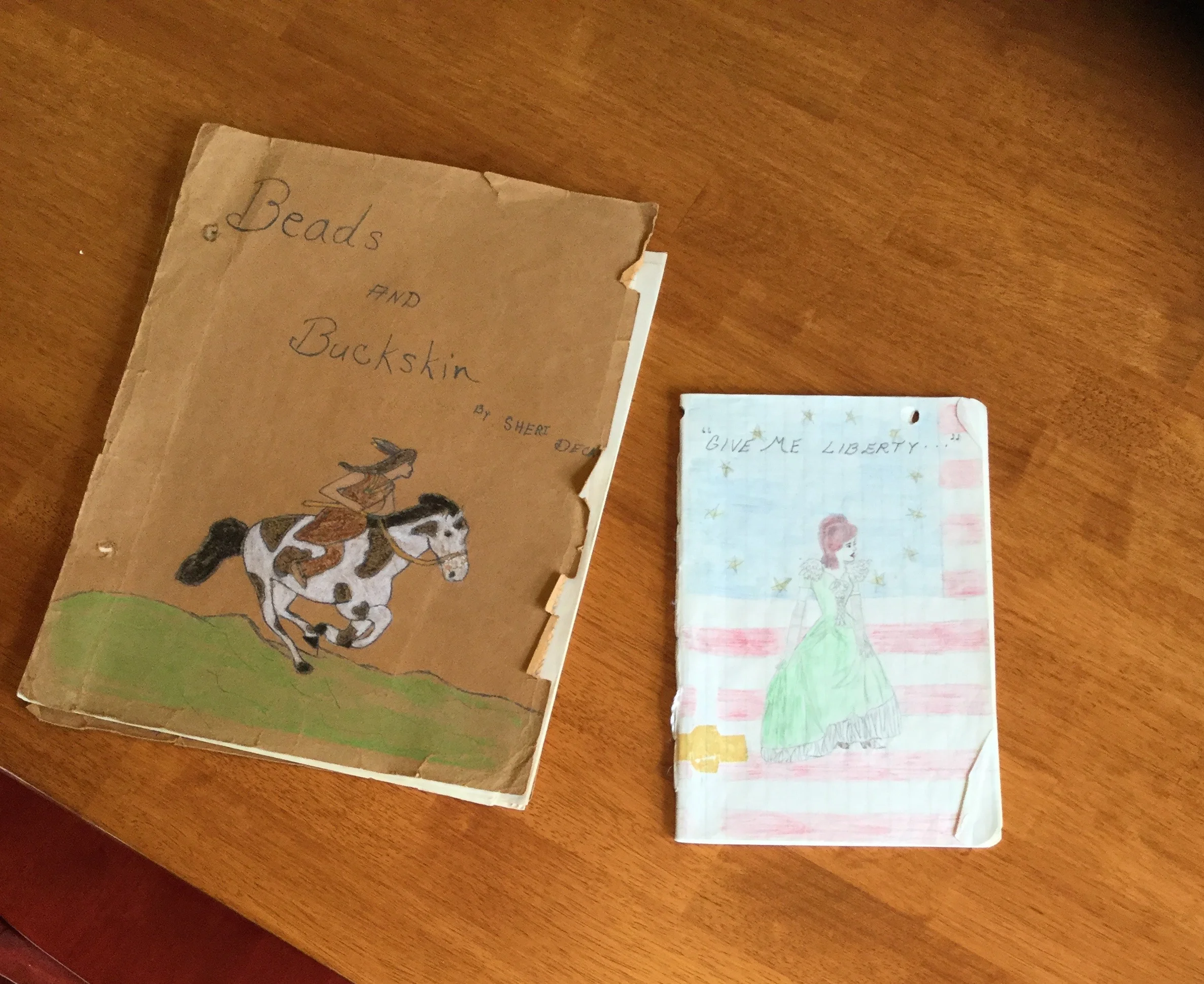 My first books. Even then I was writing historical romance!)