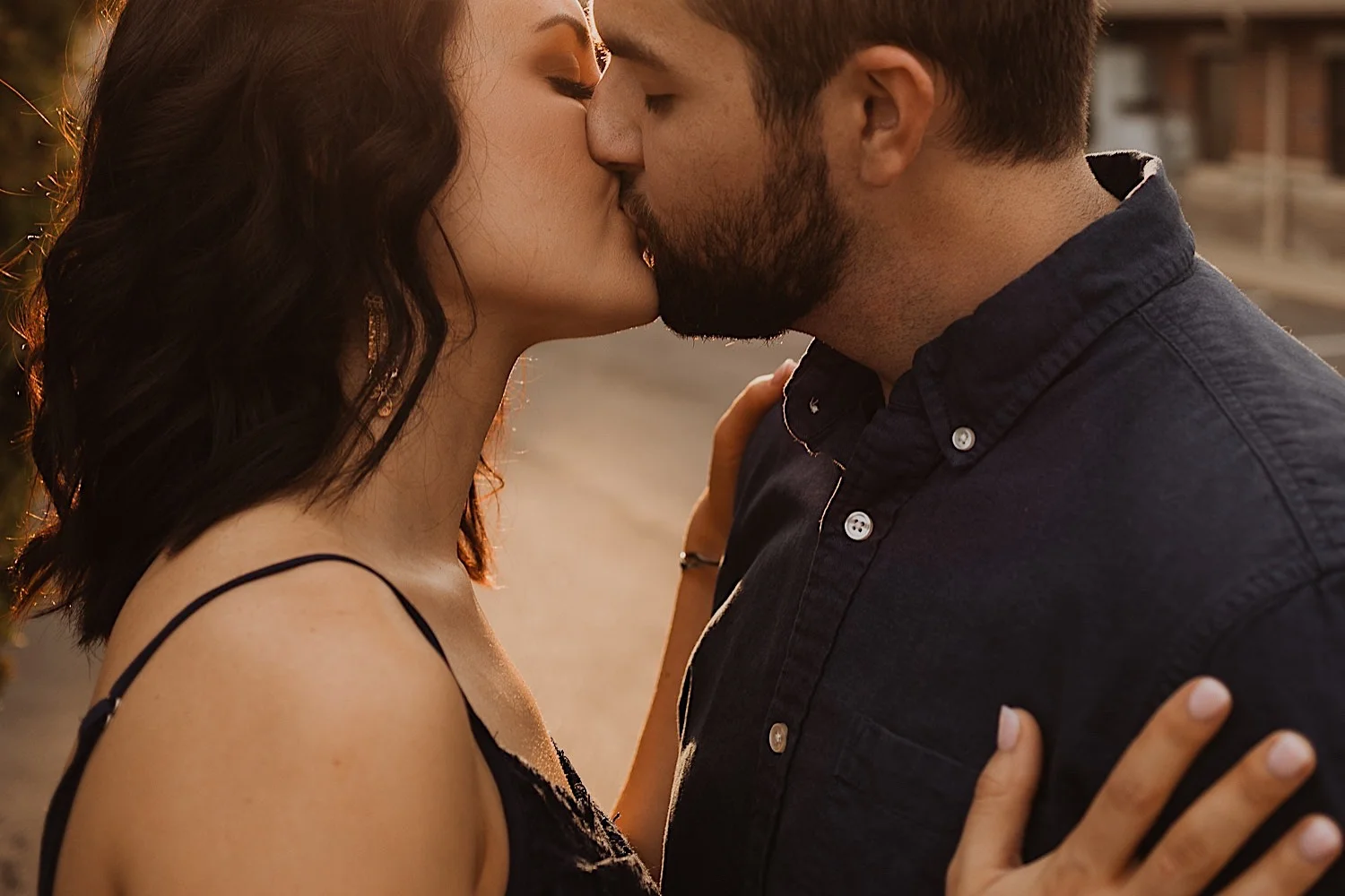 Tyler + Danielle - Reminiscent Engagement Stroll through Bloomington