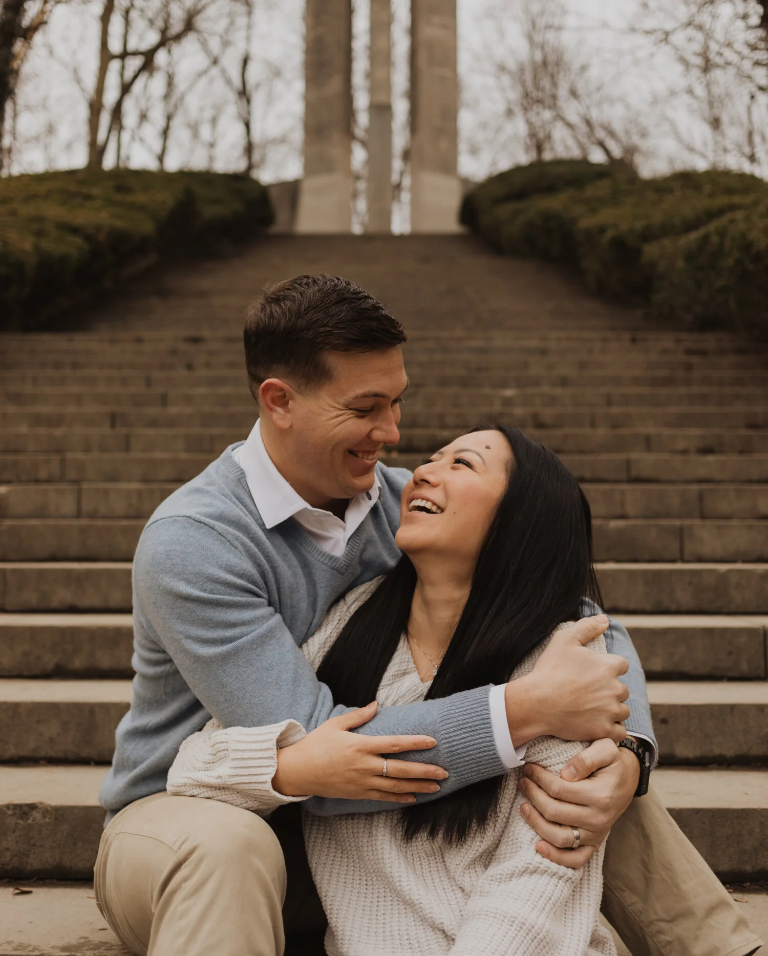Jane + Jim - A Winter Pregnancy Announcement at Indianapolis' Holcomb Gardens