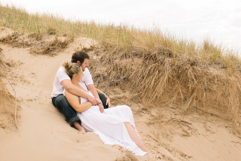 Shelby + Cody - Sweet Maternity Session at South Haven Beach in Michigan