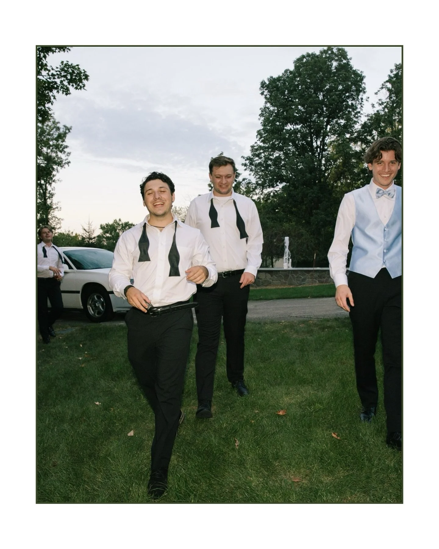 Calling this set: Ben&rsquo;s boys. I feel it speaks for itself. 
.
.
.
🏷️ backyard wedding, groomsmen moments, polaroid wedding photographer, film wedding photography, Indiana summer wedding, wedding day car, candid groomsmen photos, bow tie detail