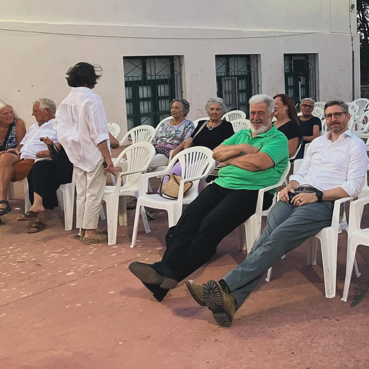 Author @georgesarantitis and director Jack Kelley relaxing together with friends the day before an outdoor screening of @theatlantispuzzle in the Greek islands.
If you&rsquo;re a person interested in revolutionary ideas about ancient mysteries, you o