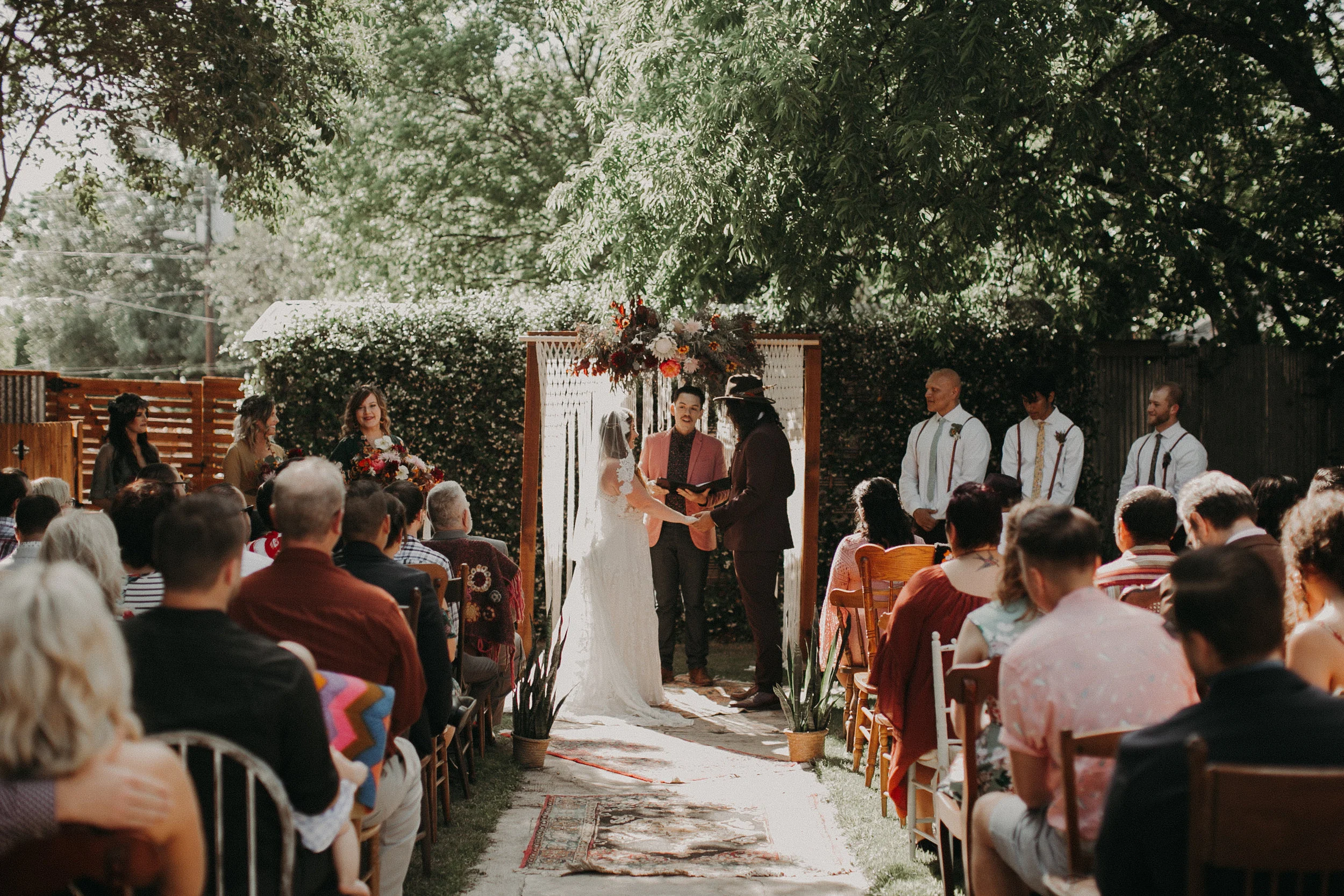 A wedding ceremony at The Carrington