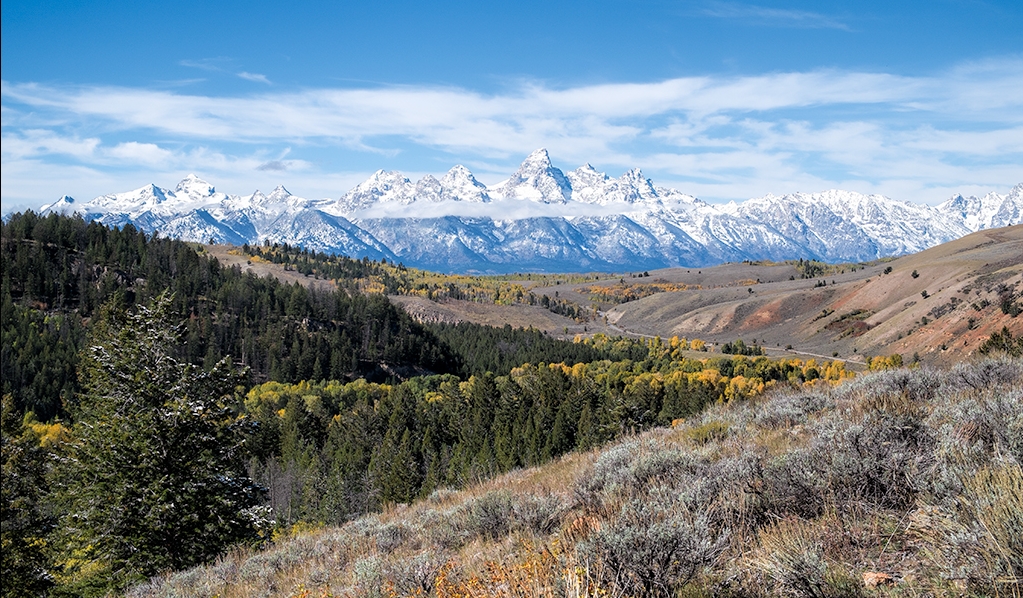 Grand Tetons from the Gros Vente