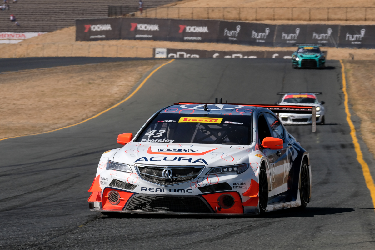 Realtime Acura TSX entering Bus Stop Chicane