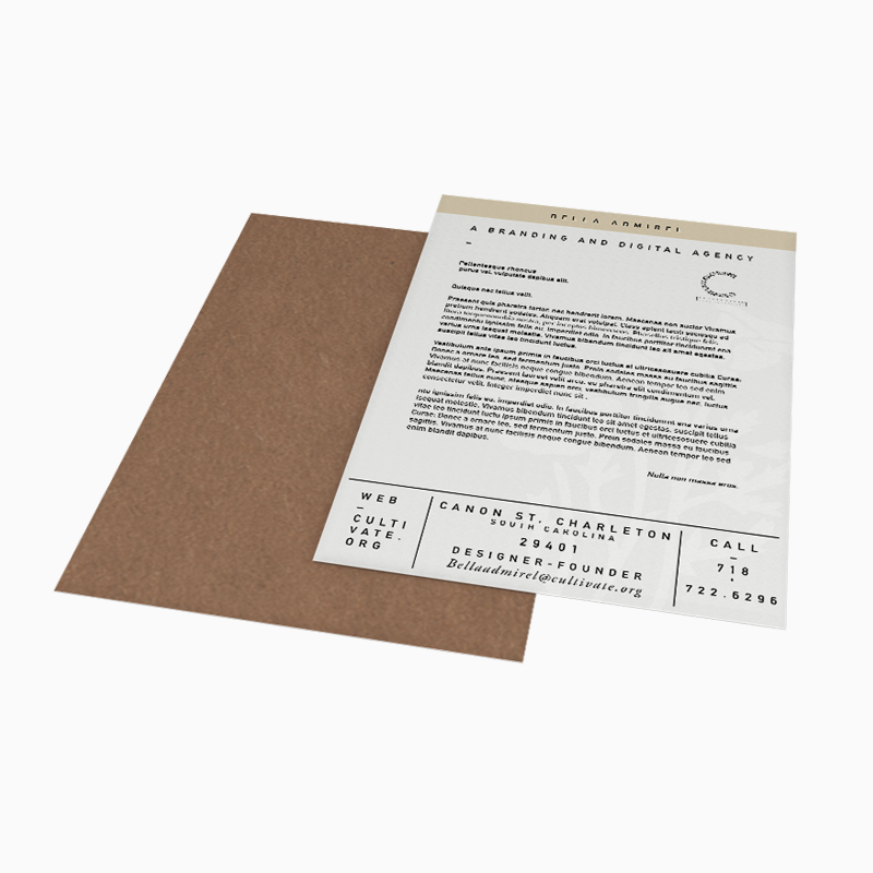 Cultivating Your Creativity Letterheads come in a range of styles and layouts, and are the cornerstone of a branded stationery set.