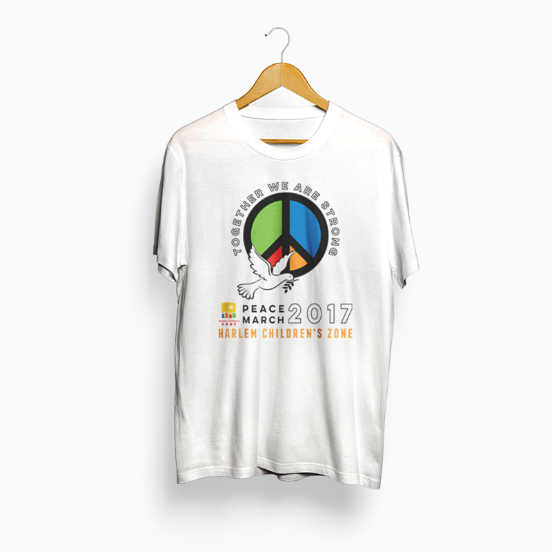 Harlem Children's Zone I had the opportunity to create a t-shirt design, for Harlem Children's Zone's Annual Peace March event. The t-shirts were worn by HCZ staff and volunteers attending the March.