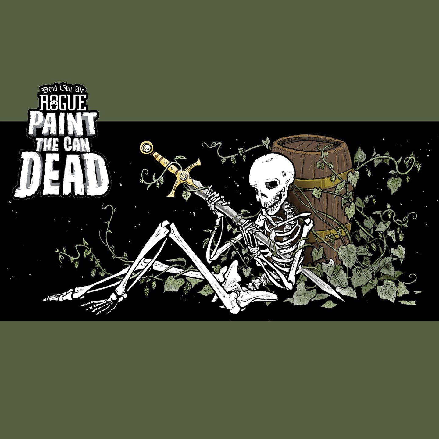 I decided that I needed to participate in @rogueales #paintthecandead2022 contest. Bones and vines are kinda my thing 💀🌿🍺

#roguebeer #deadguyale #bones #skeleton #art #beercandesign #skeletonart #skeletonillustration #art #artcontest #beer #rogue