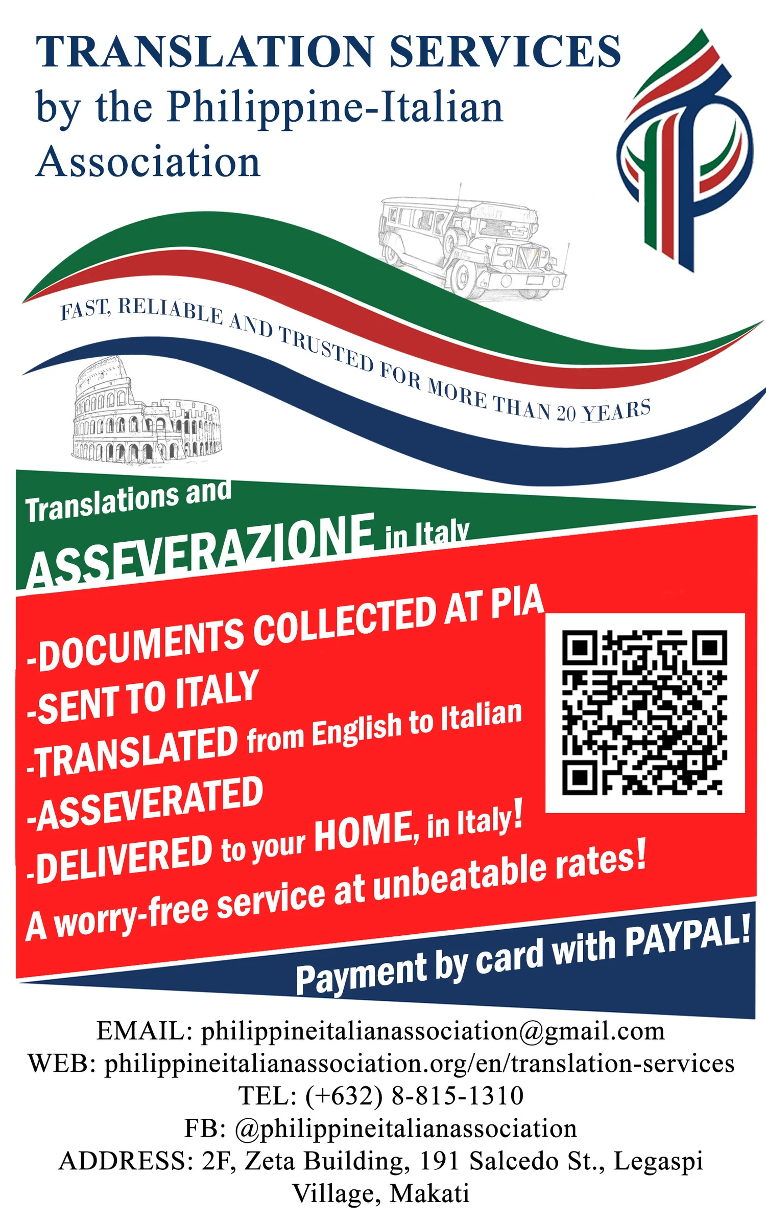 Servizio Traduzioni Italiano Inglese Filippino The Philippine Italian Association