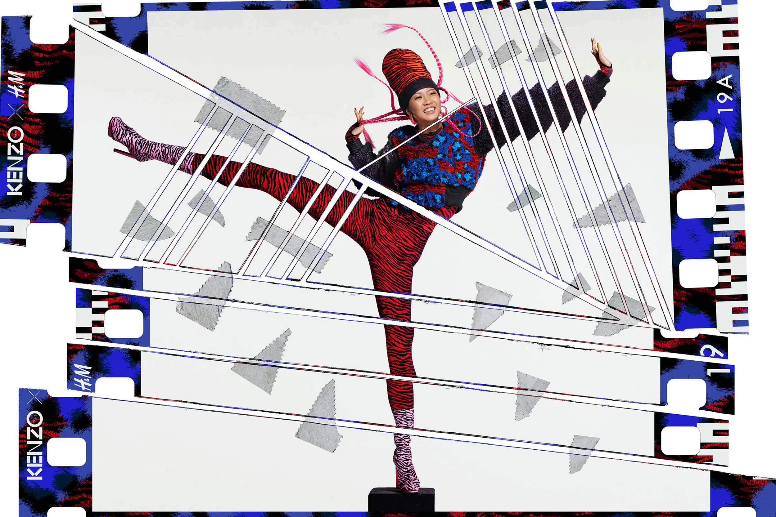 Suboi photographiée par Jean-Paul Goude pour Kenzo et H&M.
