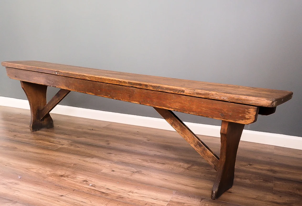 Vintage school bench