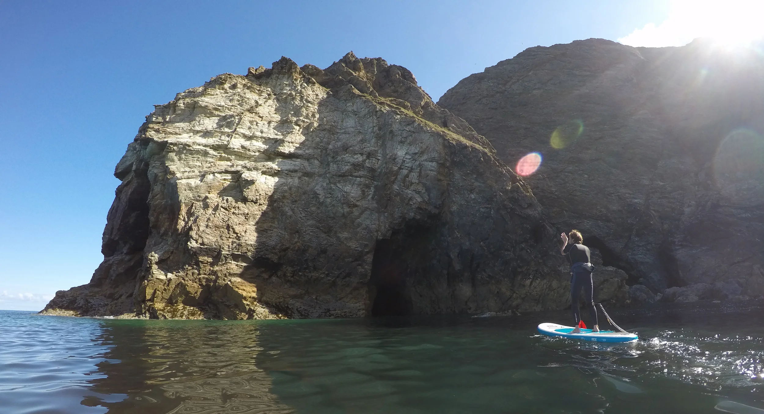 St Agnes SUP Hire - Cave ahead
