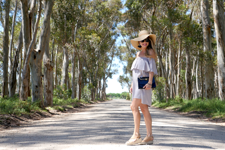 Wearing:  Tobi Dress &nbsp;,&nbsp; Seed Earrings &nbsp;,  Marcus B  shoes -  similar here  , Serra hat -  similar here &nbsp;, Karen Walker  sunglasses  , Burt's Bees  Lipstick &nbsp;in 'Sunset Cruise' , Vintage Ipes bag -  similar here &nbsp;and Swarovski bracelet - similar  here