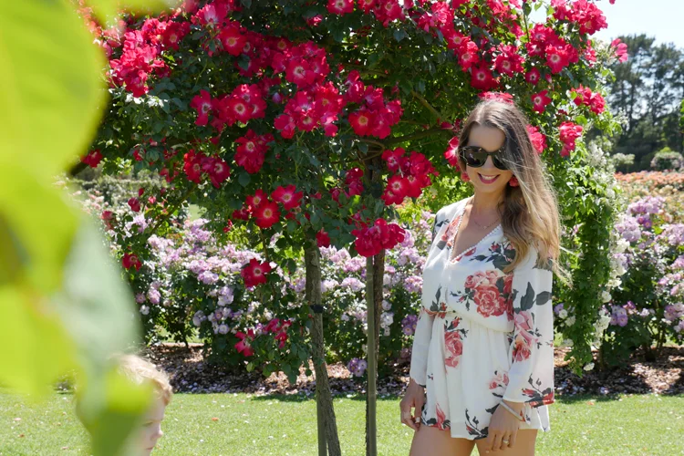 Tobi playsuit with roses