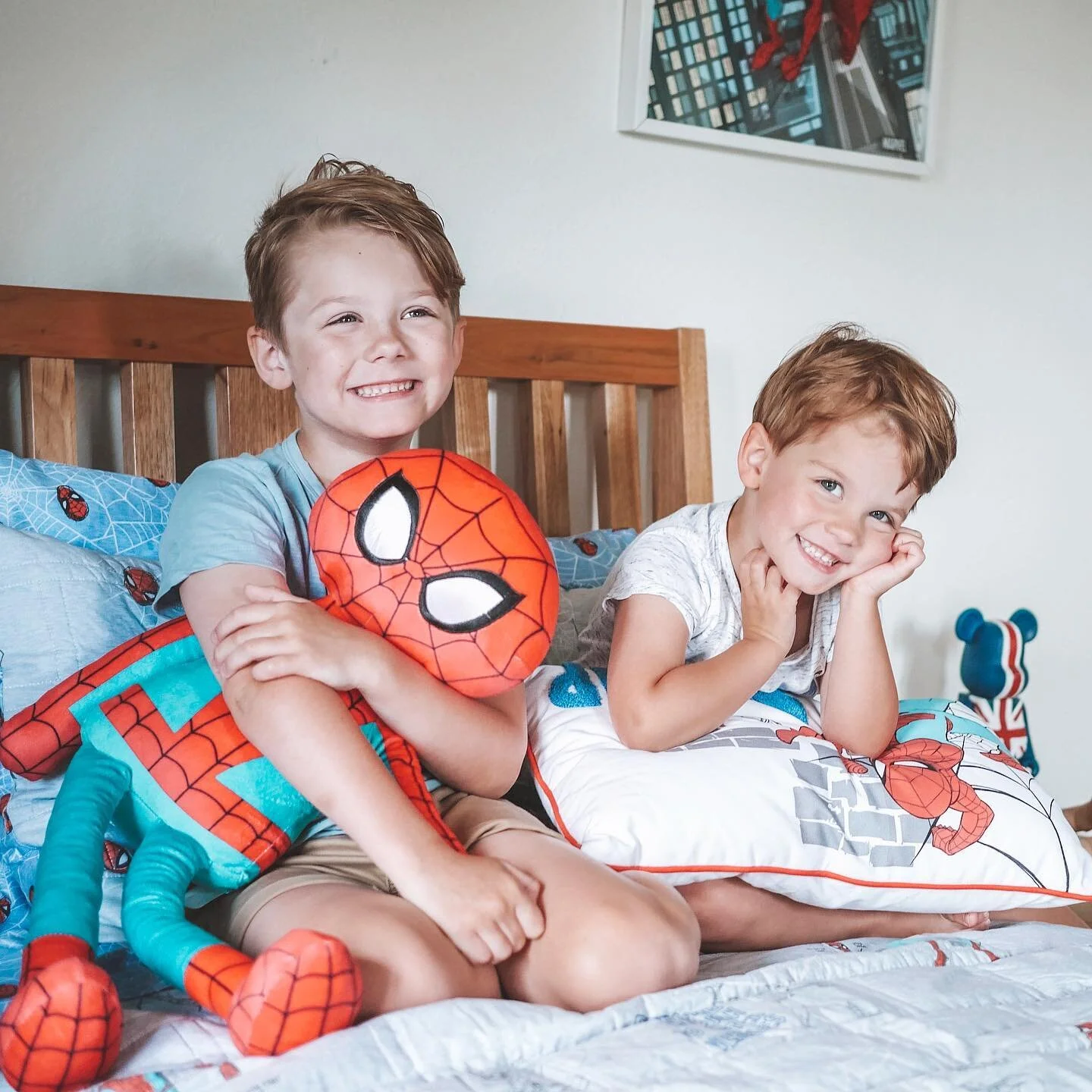 We did a little Spider-Man refresh in the kids rooms and with two superhero fans in the house, the excitement was at max level! Love seeing their happy little faces ❤️ and hoping they are just as thrilled for bedtime every night now going forward (wish me luck with that one!) The #SpiderManxAdairsKids range is now available online and in-store from @adairskids