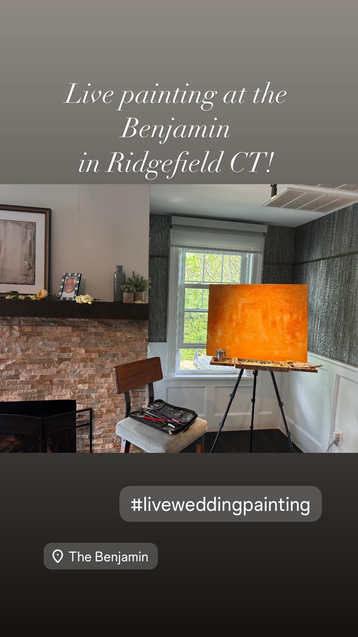 in Ridgefield CT live painting!