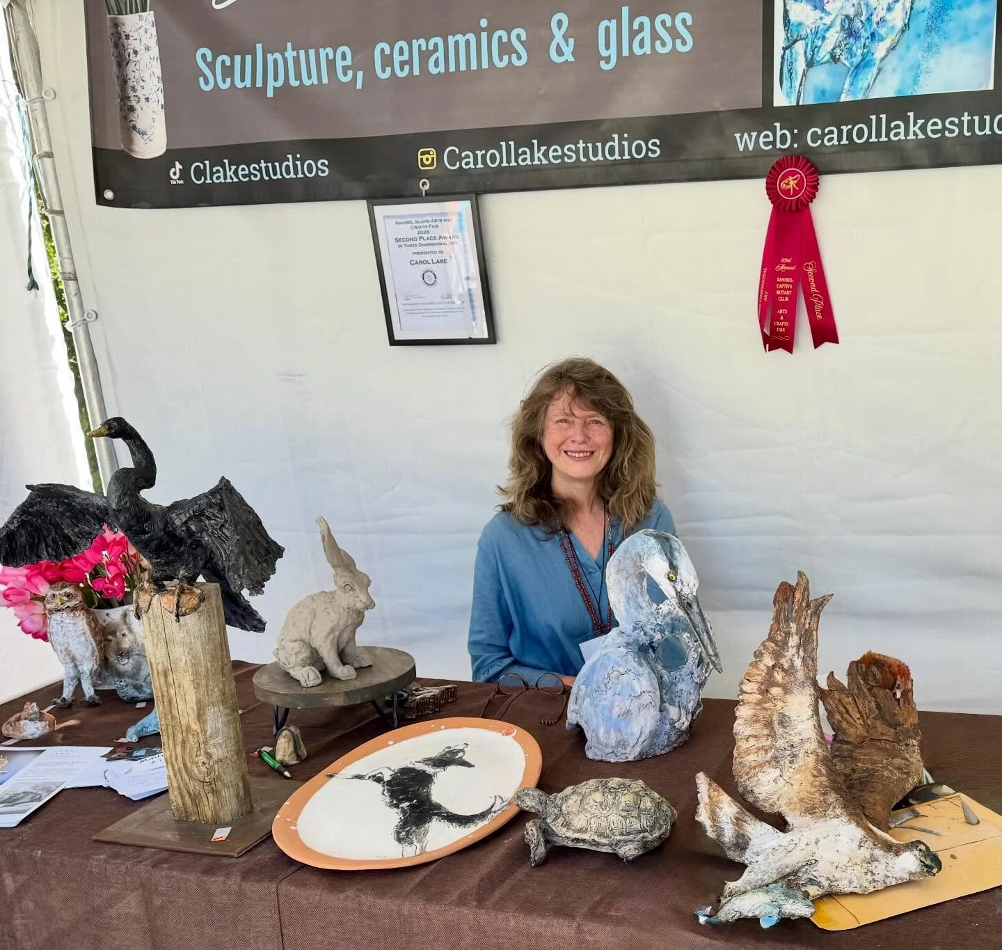 Link in Bio for my new Sanibel Blog post! 

Thank you to all my new collectors, and thank you to the jurors of the 43rd Annual Sanibel-Captiva Rotary Arts &amp; Crafts Festival for my 2nd place award in three-dimensional artwork! 

it was one of thos