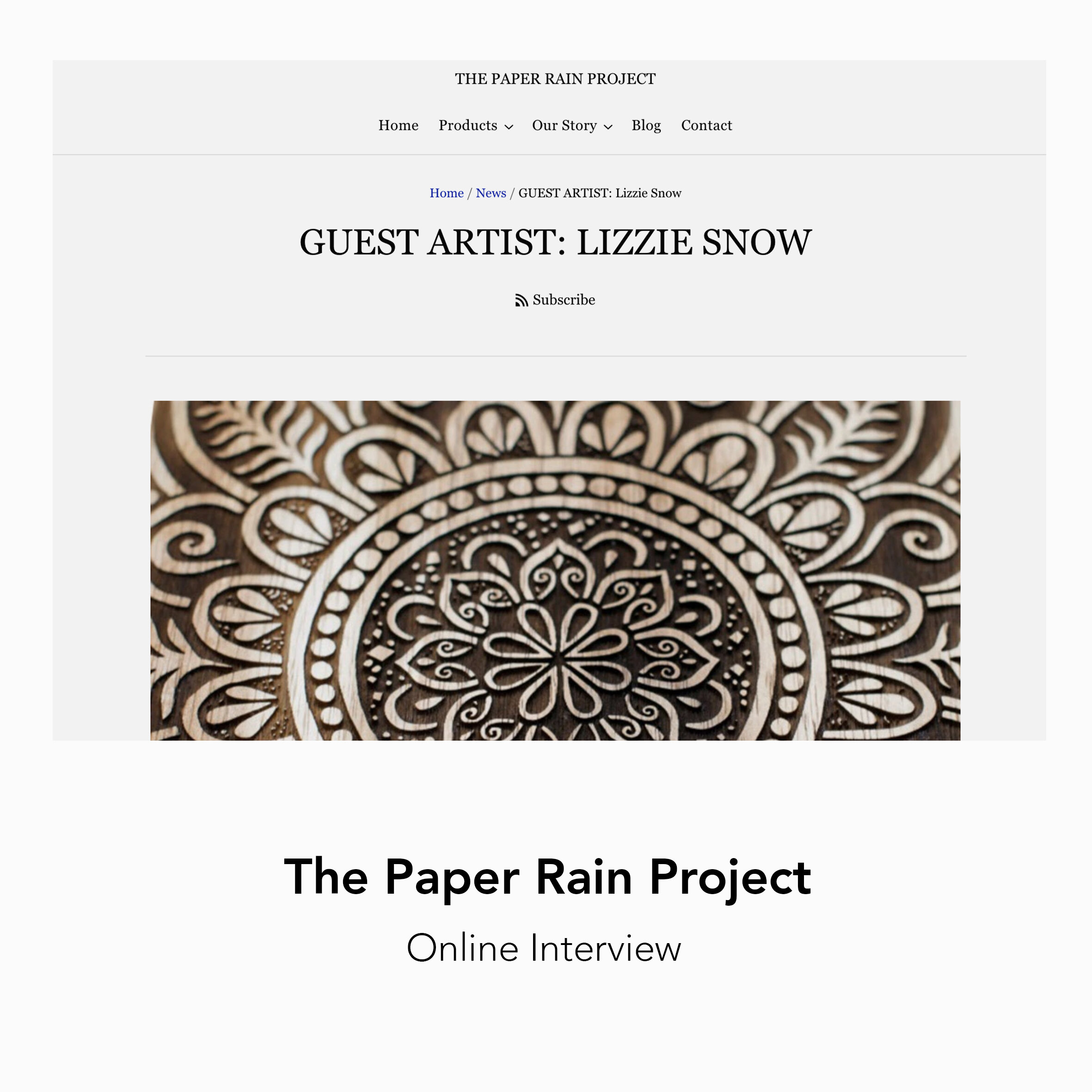The Paper Rain Project interviews featured artist Lizzie Snow fortyonehundred - New Zealand contemporary mandala artist and mural artist