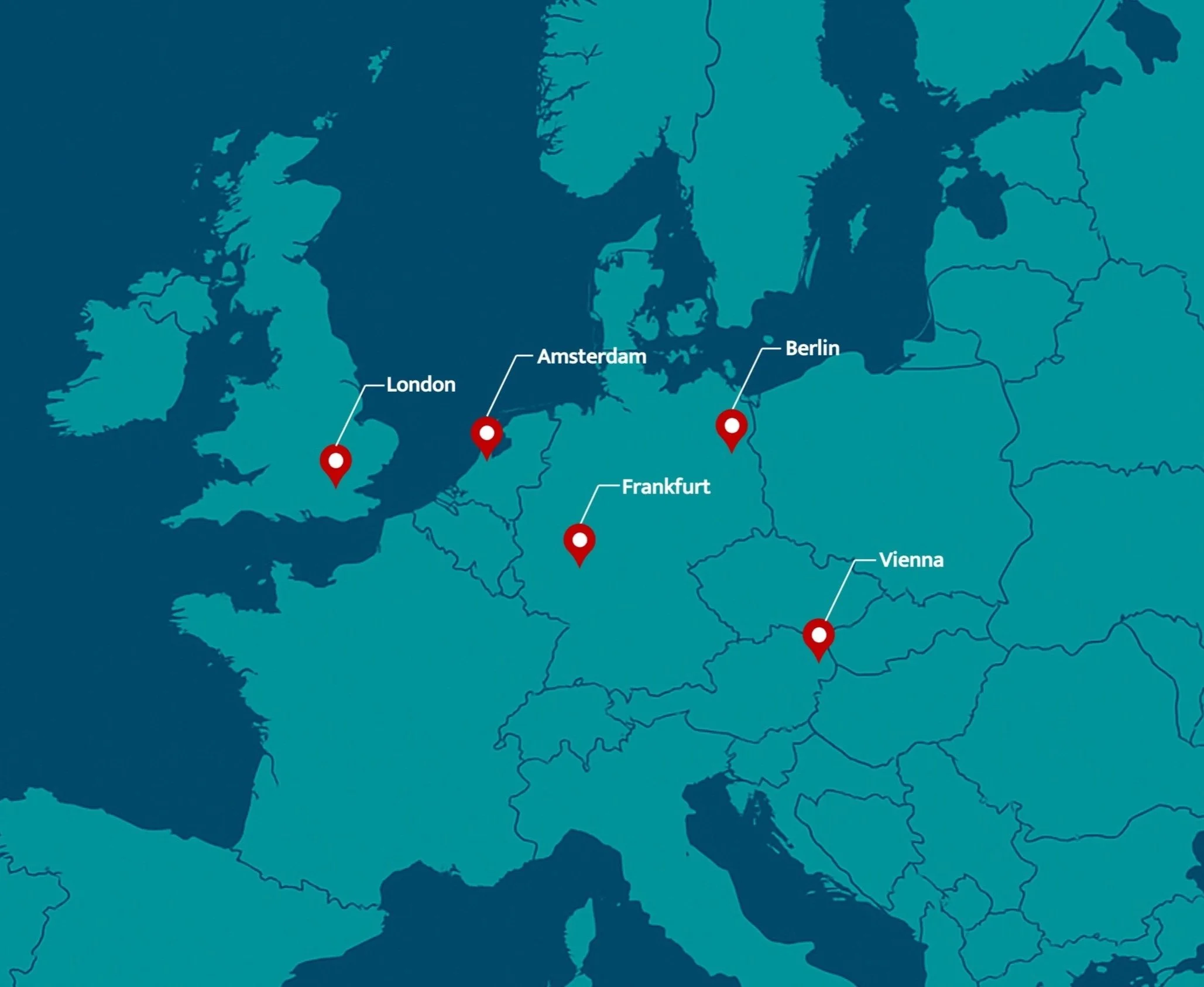 rCloud scrubbing center locations across Europe